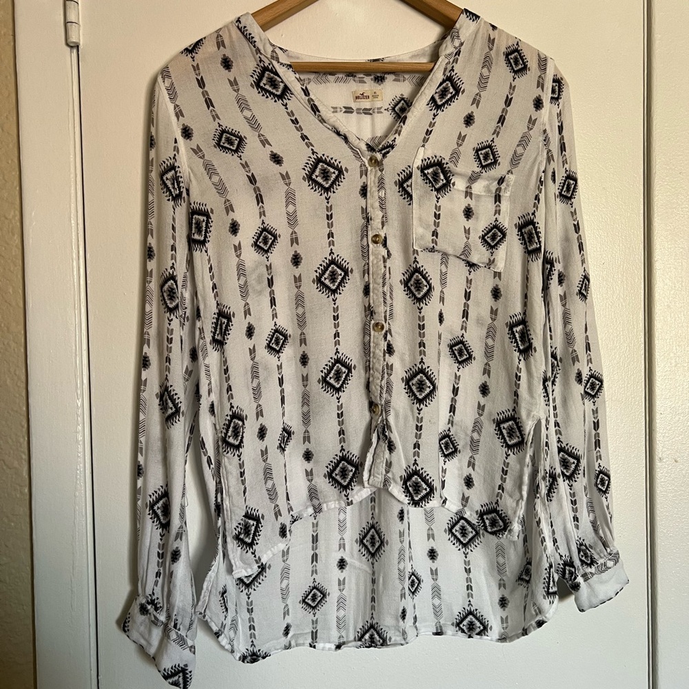 Hollister Tribal Print Blouse size XS